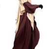 Abaya Bubble Bois de Rose x Khimar 3 Voiles Beige By Oummi Abi Moi