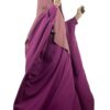 Abaya Saoudienne Aubergine x Maxi Khimar Classique Taupe rosé by Oummi Abi Moi