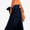 Cape Bleu Nuit x Maxi Khimar Classique Miel By Oummi Abi Moi (1)
