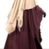 Cape Bois de Rose x Khimar 3 Voiles Beige By Oummi Abi Moi