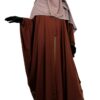 Cape Marron Rouille x Maxi Hijab XXL Taupe x Half Niqab Taupe By Oummi Abi Moi
