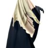 Khimar 3 Voiles Beige x Abaya Saoudienne Noire by Oummi Abi Moi
