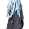 Khimar 3 Voiles Gris Mauve x Cape Gris Mauve x Abaya Bubble Gris Mauve By Oummi Abi Moi