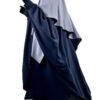 Kimocape Bleu Nuit x Maxi Khimar Classique Gris Mauve by Oummi Abi Moi