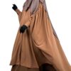 Kimocape Camel x Maxi Hijab XXL Taupe x Half Niqab Taupe x Abaya Saoudienne Moka By Oummi Abi Moi