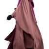 Kimocape Taupe Rose x Maxi Khimar Classique Prune Aubergine x Abaya Bubble Prune Aubergine By Oummi Abi Moi