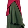 Niqab Casquette 90 cm Bordeaux x Maxi Khimar Classique Kaki by Oummi Abi Moi