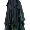 Niqab Classique 150 cm Noir x Abaya Bubble Vert Intense x Maxi Khimar Classique Kaki by Oummi Abi Moi