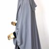Niqab à Clips 130 cm Gris Clair By Oummi Abi Moi