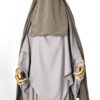 Niqab à Clips 130 cm Taupe Nude By Oummi Abi Moi