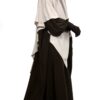 Abaya Manches Bouffantes Chocolat x Maxi Khimar Classique Greige By Oummi Abi Moi