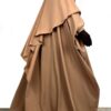 Abaya Saoudienne Beige Nude x Maxi Khimar Classique Beige Nude By Oummi Abi Moi
