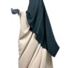 Abaya Saoudienne Greige x Maxi Khimar Gris Foncé Profil by Oummi Abi Moi.JPG