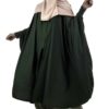 Kimocape Kaki x Abaya Saoudienne Olive x Maxi Hijab XXL Beige by Oummi Abi Moi