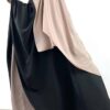 Cape Noire x Maxi Hijab XXL Beige x Abaya Saoudienne Taupe Nude by Oummi Abi Moi