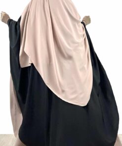 Maxi Hijab XXL Beige x Cape Noire x Abaya Saoudienne Taupe Nude by Oummi Abi Moi