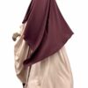 Maxi Khimar Classique Bois de Rose x Kimocape Beige x Abaya Saoudienne Bois de Rose by Oummi Abi Moi
