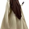 Abaya Saoudienne Caviary Beige x Maxi Khimar Caviary Chocolat by Oummi Abi Moi