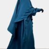 Abaya Manches Bouffantes Caviary Vert Émeraude x Maxi Khimar Caviary Vert Émeraude by Oummi Abi Moi