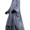 Jilbab 2 Pièces Gris Lilas By Oummi Abi Moi