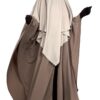Cape Taupe Nude x Maxi Khimar Classique Greige By Oummi Abi Moi