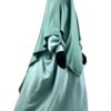 Abaya Manches Bouffantes Vert d'Eau x Maxi Khimar Classique Vert Opaline by Oummi Abi Moi