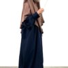 Abaya Mini Bleu Nuit x Khimar Mini Moka by Oummi Abi Moi