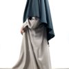 Abaya Mini Greige x Khimar Mini Gris Foncé by Oummi Abi Moi