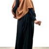 Abaya Mini Noir x Khimar Mini Camel by Oummi Abi Moi