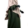 Abaya Manches Bouffantes Kaki x Maxi Khimar Taupe Nude by Oummi Abi Moi