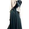 Abaya Manches Bouffantes Gris Foncé x Maxi Khimar Classique Greige by Oummi Abi Moi