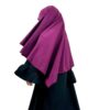 Khimar Mini Aubergine x Abaya Mini Caly Noire by Oummi Abi Moi