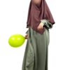Khimar Mini Bois de Rose x Abaya Mini Olive by Oummi Abi Moi