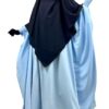Abaya Saoudienne Bleu Ciel x Maxi Khimar Classique Bleu Nuit by Oummi Abi Moi