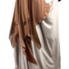 Maxi Khimar 3 Voiles Camel Ton sur Ton x Abaya Saoudienne Greige by Oummi Abi Moi