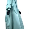 Abaya Bubble Vert d'Eau x Khimar Double Bleu Gris by Oummi Abi Moi