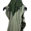 Cape Olive x Abaya Bubble Kaki x Khimar Double Kaki by Oummi Abi Moi