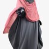 Maxi Hijab XXL Vieux Rose x Abaya Bubble Gris by Oummi Abi Moi