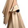 Maxi Khimar Double Beige Nude x Abaya Caly Beige by Oummi Abi Moi