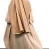 Abaya Bubble Beige x Maxi Khimar Malé Beige Nude By Oummi Abi Moi x Dar al Iman