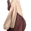 Abaya Bubble Taupe Rosé x Maxi Hijab XXL Beige Nude By Oummi Abi Moi