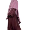 Abaya Caly Bois de Rose x Maxi Khimar Rose Parme by Oummi Abi Moi