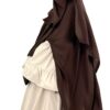 Abaya-Caly-Greige-x-Maxi-Hijab-XXL-Chocolat-x-Half-Niqab-Marron-x-Gants-Tactiles-Sans-Fleurs-Marron-By-Oummi-Abi-Moi