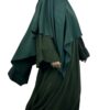 Abaya-Caly-Kaki-x-Maxi-Khimar-Vert-Intense-X-Gants-Tactiles-Sans-Fleurs-Taupe-By-Oummi-Abi-Moi
