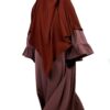 Abaya-Caly-Taupe-Rose-x-Maxi-Khimar-Marron-Rouille-By-Oummi-Abi-Moi-