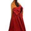 Abaya Caly Terra Rosa x Maxi Hijab Camel x Half Niqab Marron x Gants Tactiles Sans Fleurs Marron By Oummi Abi Moi