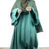 Abaya-Caly-Vert-Opaline-x-Maxi-Hijab-XXL-Olive-x-Half-Niqab-Kaki-x-Gants-Tactiles-Sans-Fleurs-Taupe-By-Oummi-Abi-Moi