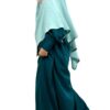 Abaya Mini Bint.a Vert Émeraude x Khimar Mini Bint.a Vert d’Eau By Oummi Abi Moi