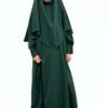 Abaya Mini Bint.a Vert Intense x Khimar Mini Bint.a Vert Intense By Oummi Abi Moi