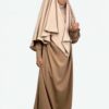 Abaya Mini Camel x Khimar Mini Beige By Oummi Abi Moi